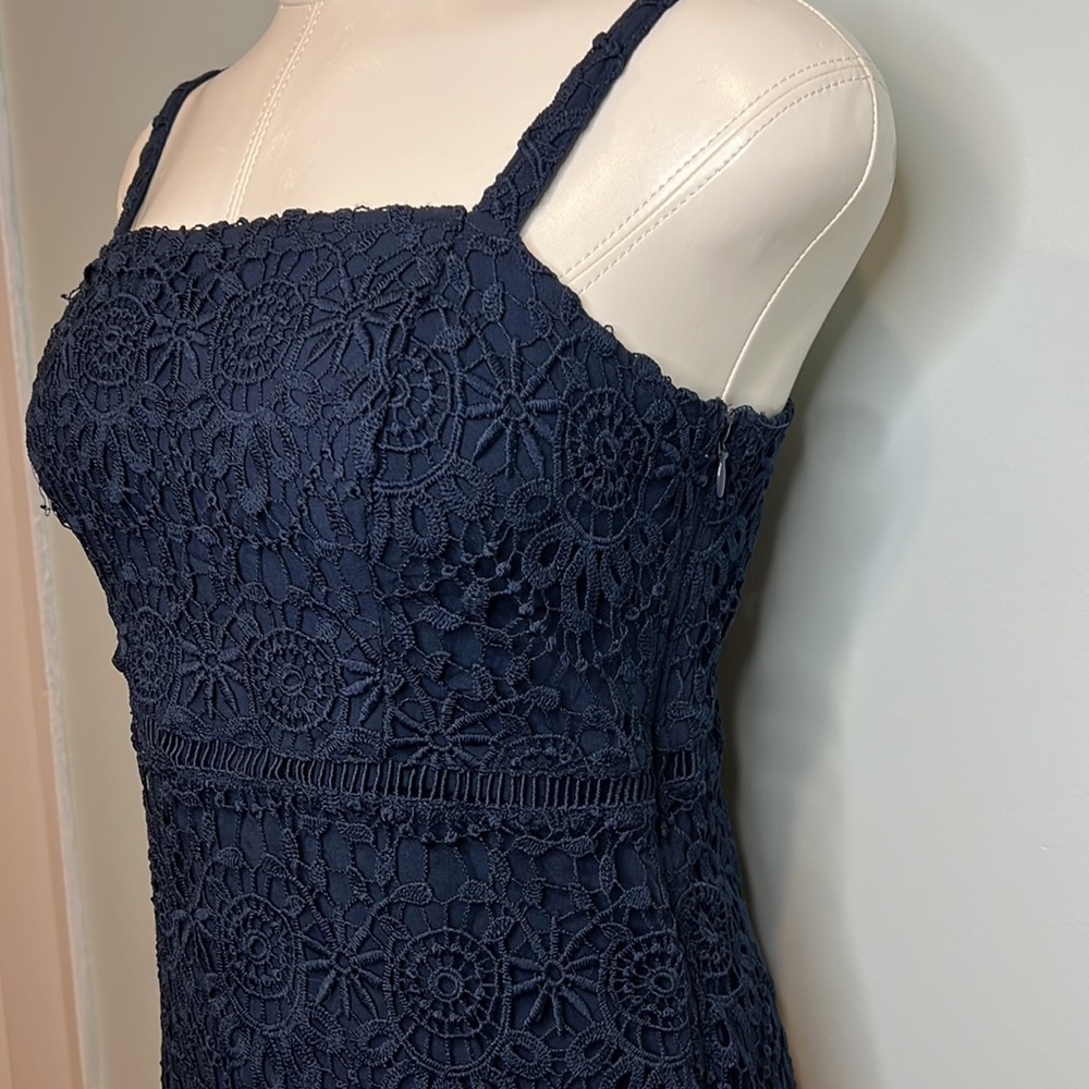 Women’s Hollister Navy Blue Lace Dress - Picture 6 of 16